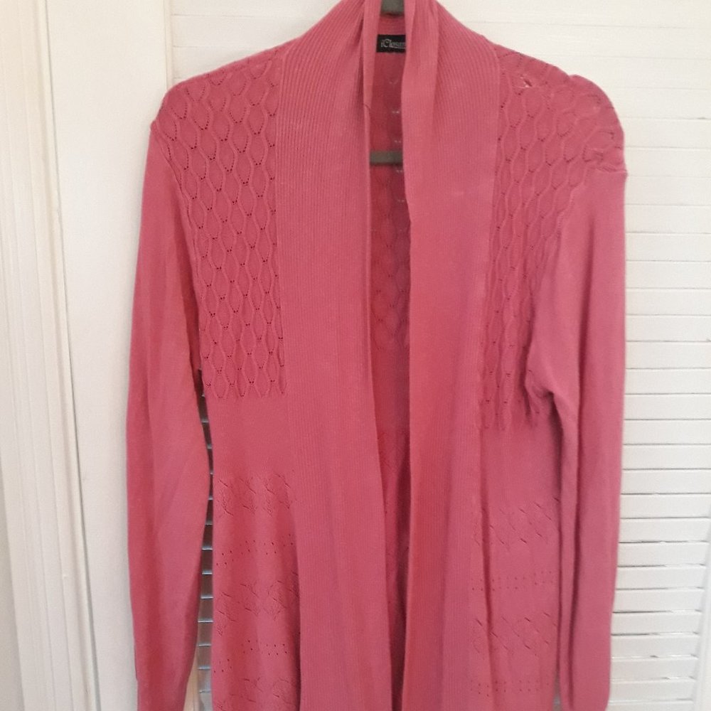 Pink Slimming Sweater Cardigan